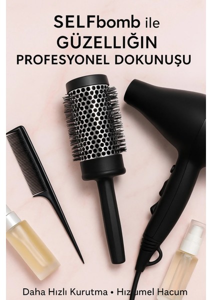 Profesyonel Fön Fırçası – Isıya Dayanıklı Alüminyum Gövde, Hızlı Kurutma & Hacim fırsatları