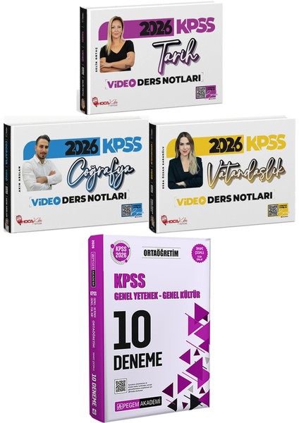 2026 Kpss Türkçe Tarih Coğrafya Vatandaşlık Video Ders Notları - 2026 Kpss Ortaöğretim Çözümlü 10 Deneme