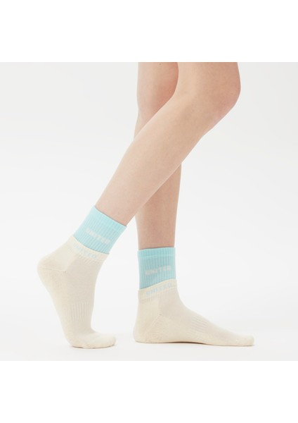 Unıted4 Kadın Mavi/beyaz 2'li Çorap modelleri