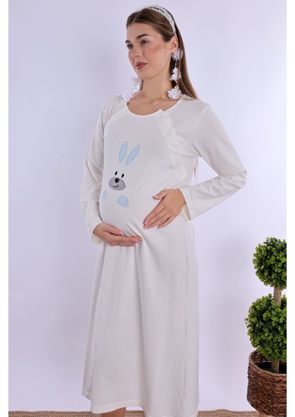 Mavi Hamile Lohusa Gecelik modelleri