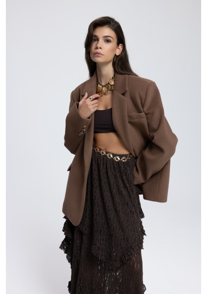 Howell Sütlü Kahve Blazer Ceket