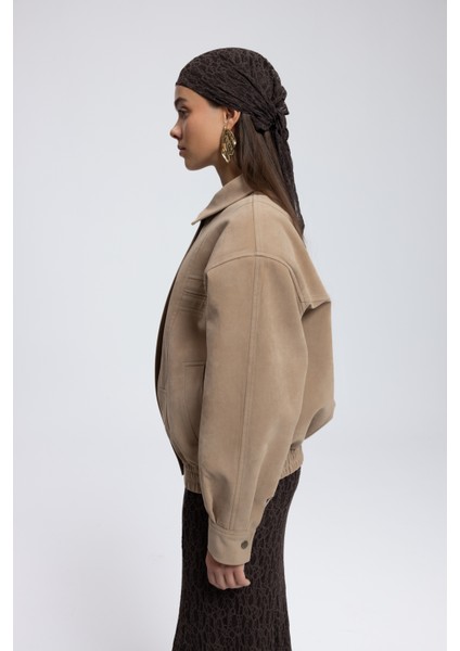 Osea Unisex Koyu Bej Bomber Ceket fırsatları