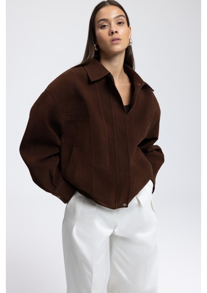 Osea Unisex Kahve Bomber Ceket