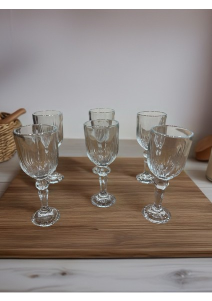 Ayaklı Damla Çizgili Mini Kahve Yanı-Shot Bardağı 6 Adet fiyatları