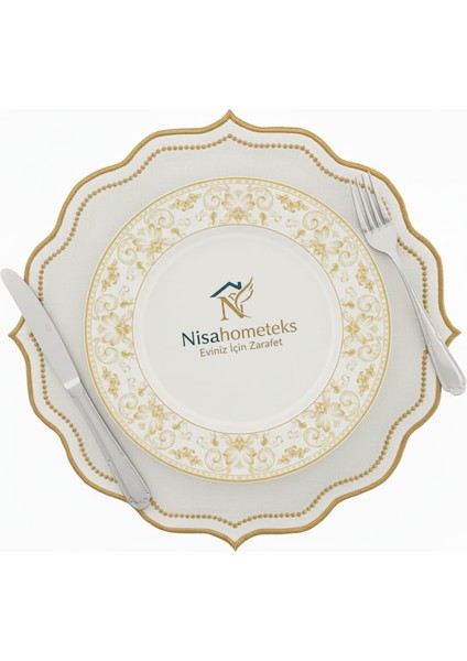 6 Adet Keten Amerikan Servis - Keten Supla modelleri