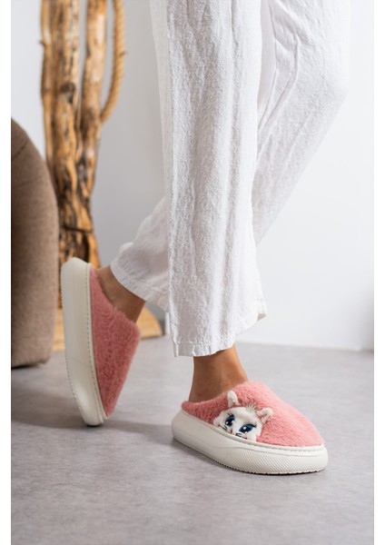 Kadın Peluş Panduf Kışlık Dikişli Yıkanabilir Sıcak Tutan Kürklü Hafif Kaymaz Rahat Taban