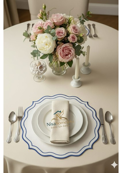 6 Adet Keten Amerikan Servis - Keten Supla