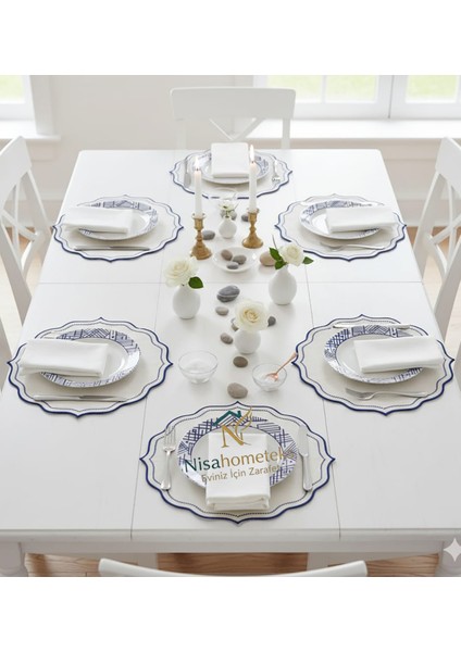 6 Adet Keten Amerikan Servis - Keten Supla fiyatları