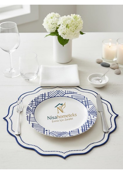 6 Adet Keten Amerikan Servis - Keten Supla modelleri