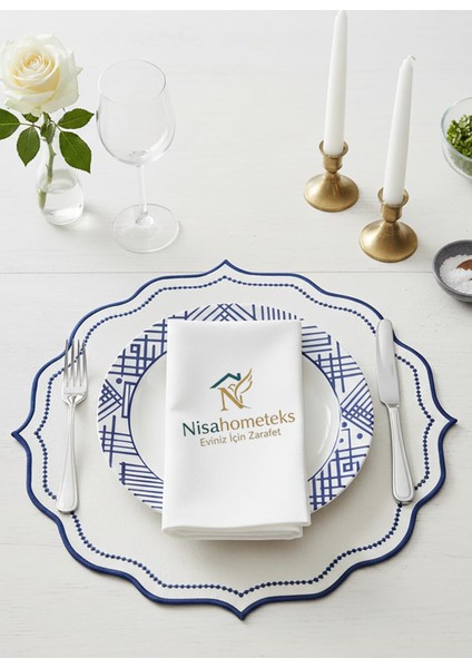 6 Adet Keten Amerikan Servis - Keten Supla indirimleri