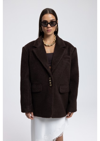 Proenza Koyu Kahve Blazer Ceket modelleri