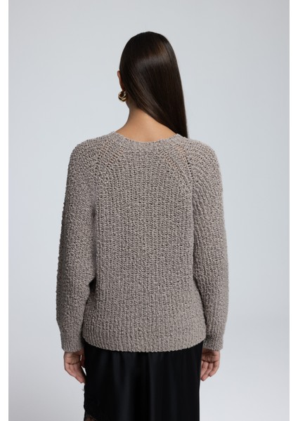 Latte Bisiklet Yaka Vizon Triko Kazak indirimleri