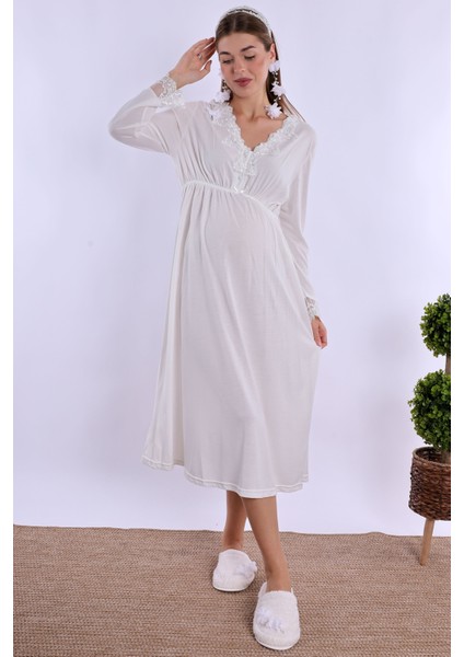 Ekru Hamile Lohusa Gecelik indirimleri