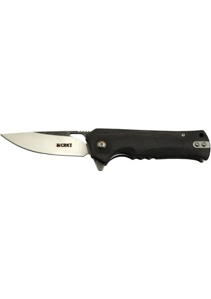 Crkt Muskie 202 Bk Siyah Kamp / Outdoor Çakı 18 cm - Yarı Otomatik, Kemerlikli, Kutulu