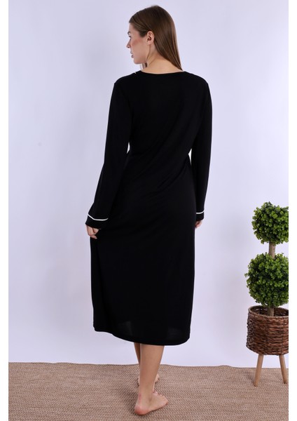 Siyah Hamile Lohusa Gecelik modelleri