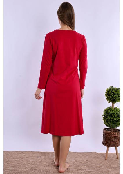 Vişne %100 Pamuk Hamile Lohusa Gecelik modelleri