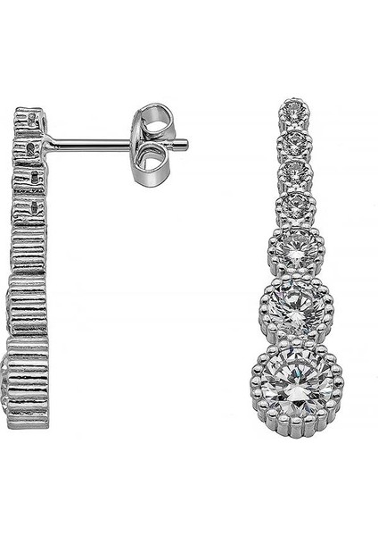 Pırlanta Montür Yuvarlak Kesim Su Yolu Gümüş Küpe fırsatları