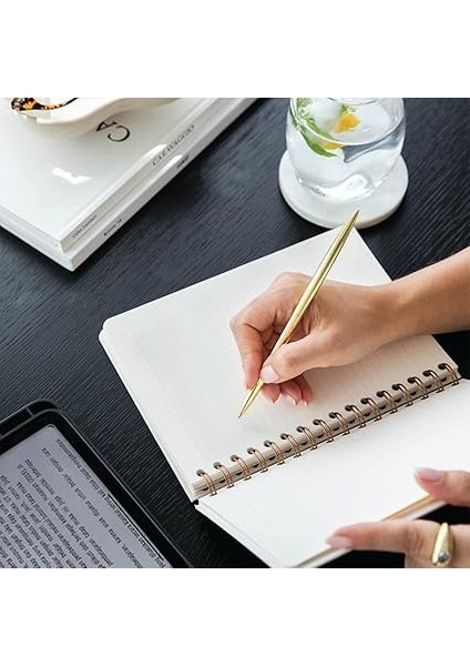 A5 Spiralli Sert Kapak Keten Çizgili Tarihsiz Not Defteri Mavi fiyatları