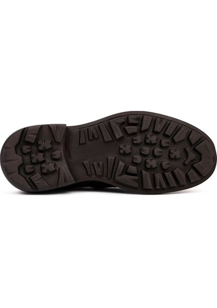 Erkek Kahverengi Kalın Tabanlı Deri Loafer 25WFD7507FT fırsatları