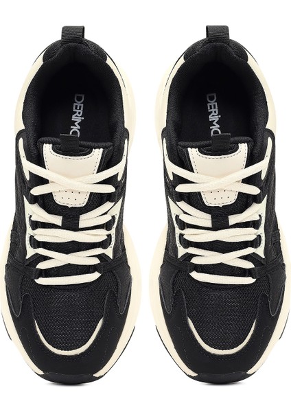 Kadın Siyah Bağcıklı Kalın Tabanlı Sneaker 25AFD494114
