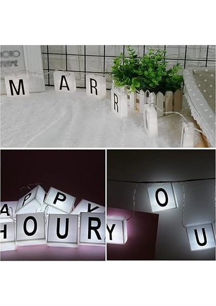 CC58YT1254 10'lu Lightbox Işıklı Harf Mesaj Panosu Dekoratif Harf Işık Zinciri modelleri