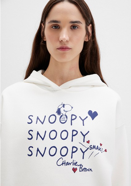 Snoopy Baskılı Ekru Sweatshirt 1S10470-80194 indirimleri