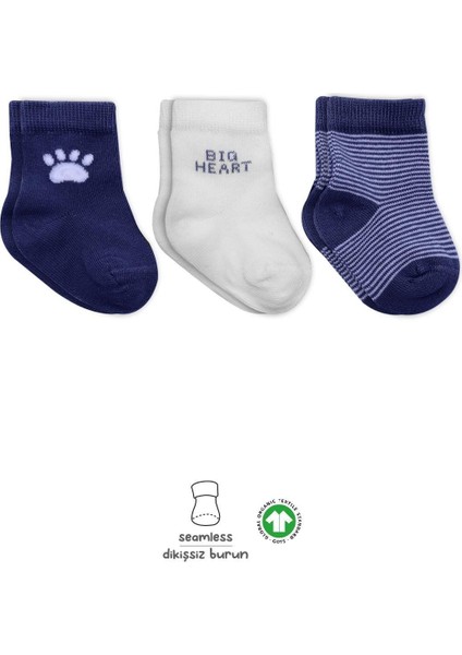 Bistyle 3'Lü Penye Soket Çorap BS10110 İndigo