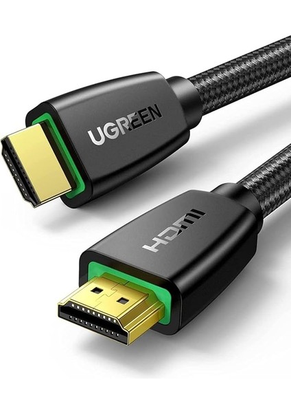 Örgülü 4K 18 Gb/s HDMI 2.0 Kablo Siyah 1.5 Metre