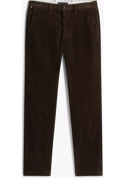 Erkek Denton Düz Paça Kadife Pantolon - Kahverengi indirimleri