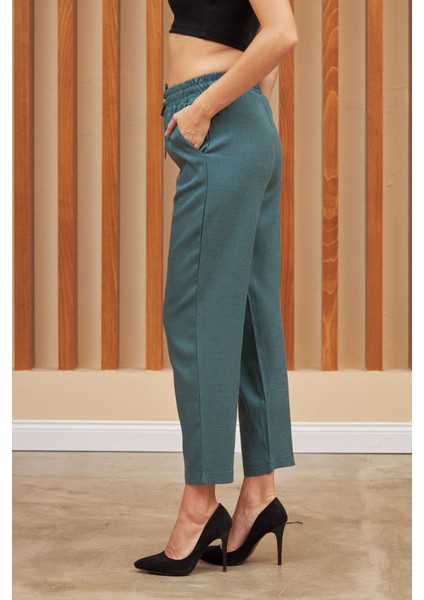 Kadın Beli Lastikli Kumaş Pantolon fiyatları