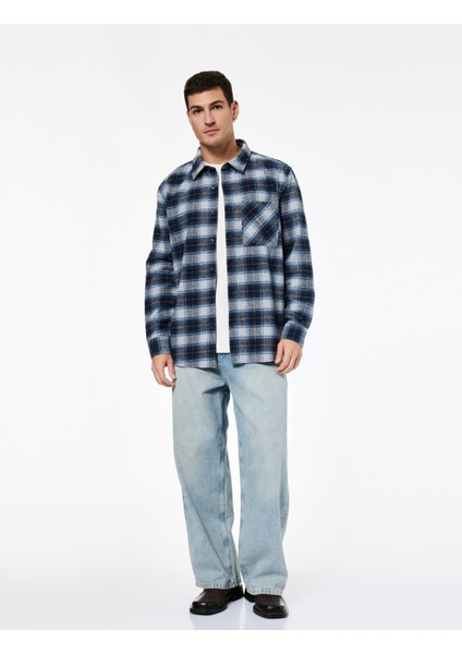 Klasik Yaka Regular Fit Cepli Düğmeli Uzun Kollu Oduncu Gömleği fiyatları