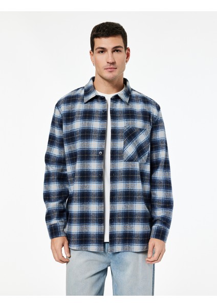 Klasik Yaka Regular Fit Cepli Düğmeli Uzun Kollu Oduncu Gömleği modelleri