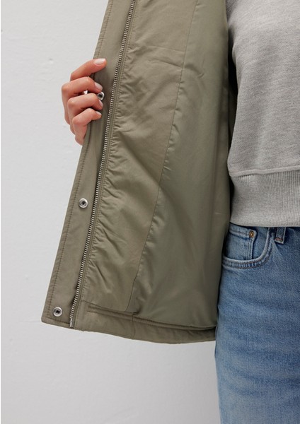 Su Itici Kapüşonlu Haki Ceket 1110348-71818