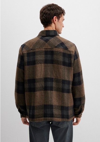 Yün Karışımlı Kareli Ceket 0110749-91230 fırsatları