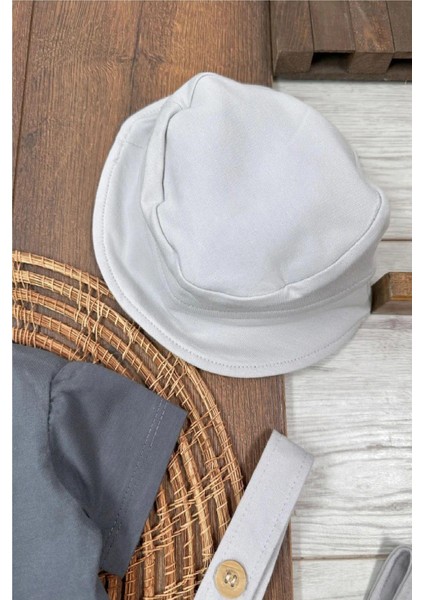 Ayıcık Baskılı Safari Şapkalı Omuzdan Çıtçıtlı Badi Yazlık Erkek Bebek Salopet Takım modelleri