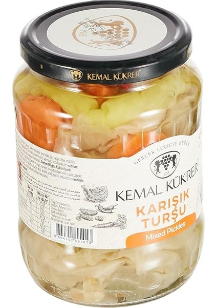 Kükrer Karışık Turşu Cam Kavanoz 650 gr modelleri