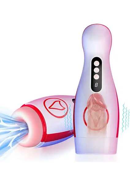 Vakumlu ve Titreşim Özellikli Şarjlı Oral Seks Mastürbatörü