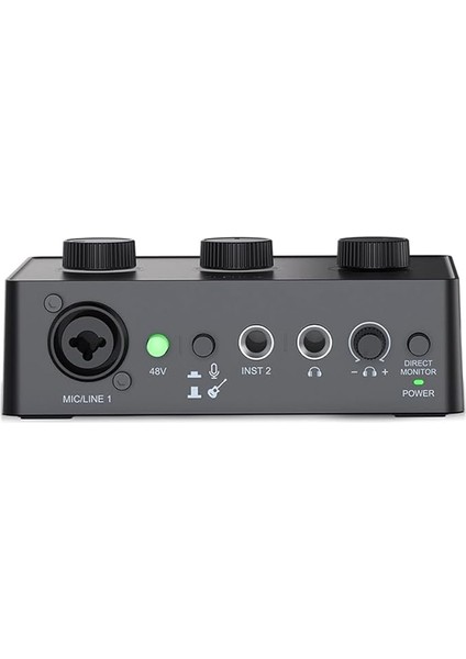 Technology Amplisound Sc1 Akış Mikseri Xlr Mikrofon Arayüzü, Bireysel Kontrol, 48V Phantom Güç, LED Seviye Göstergesi ve Emniyet Kilidi ile Podcast/kayıt/vokal/oyun Sesi Için