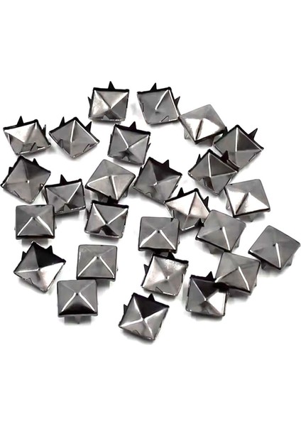 Süs Tırnaklı Platin Çakma Kare Piramit 7 mm 20 Adet Metal Trok fiyatları