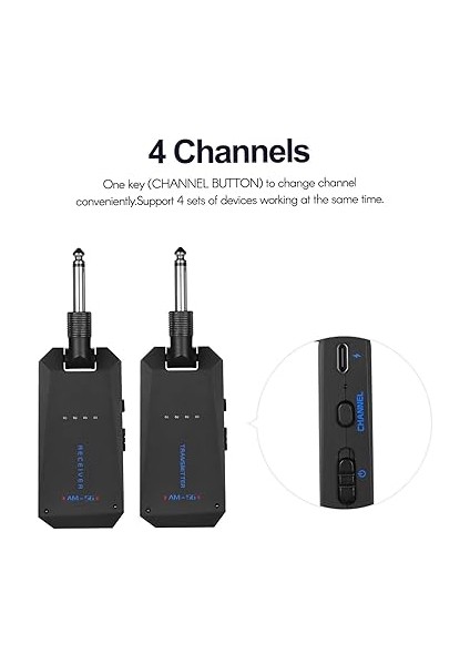 Am-5g Kablosuz 5.8g Gitar Sistemi Kablosuz Av Alıcısı-Vericisi ve Alıcı Ism Bandı Elektrik Bas Gitar Amplifikatör Aksesuarları fiyatları