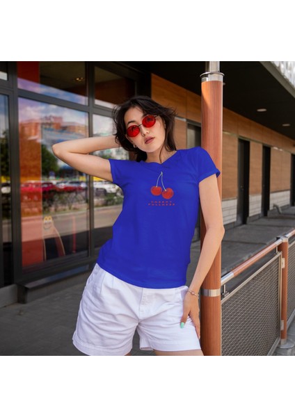 Cherry Fullness Tişört - Mavi fiyatları