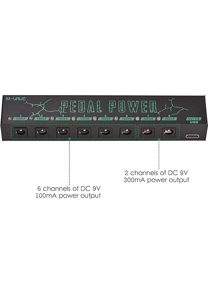 Pedal Gücü Gitar Pedalı Gücü Gitar Efektör Güç Kaynağı 8 Izole Dc Çıkışı modelleri