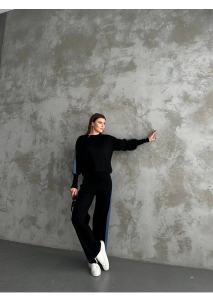 Kadın Spor Eşofman Takım Modal Kumaş Şeritli Uzun Kol Ikili Takım fiyatları