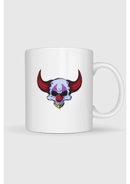 Boynuzlu Kuru Kafa Tasarımlı Kupa Bardak