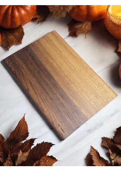 Woodart Iroko Tek Parça - Yekpare - Masif Doğal Ağaç Ahşap Büyük Boy 40 x 27,5 cm Kesme Tahtası modelleri