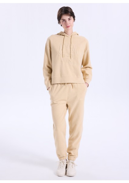 D5WL-EA3506 Açık Bej Relaxed Düz Kadın Eşofman Altı fiyatları