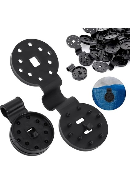 20 Adet Gölgelik Kumaş Klips, Yuvarlak Plastik Güneşlik Klipsi, Siyah Gölgelik Örgü Klips, Branda Klipsi, Güneşlik Ağı Için Tutturma ve Yerleştirme, Kuş Ağı, Bahçe Filesi