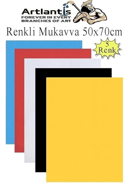 Renkli Mukavva 5 Renk 50X70 cm 1 Paket Sert Renkli Karton 1.0 mm Okul Okul Öncesi Anasınıfı Hobi Etkinlik fiyatları