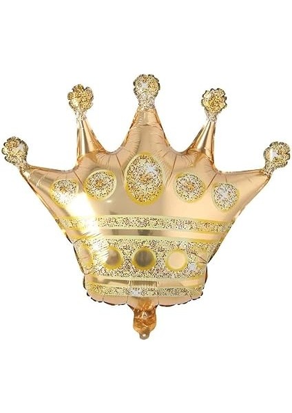 Gitti Gümüş 5 Rakam ve Gold Kral Tacı Folyo Balon Doğum Günü Parti Kutlama Seti modelleri