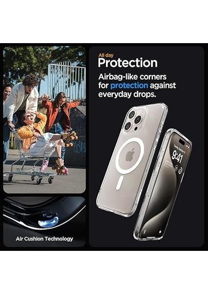 iPhone 15 Pro ile Uyumlu Kılıf Ultra Hybrid Magfit Magsafe Özellikli White - ACS06715 indirimleri